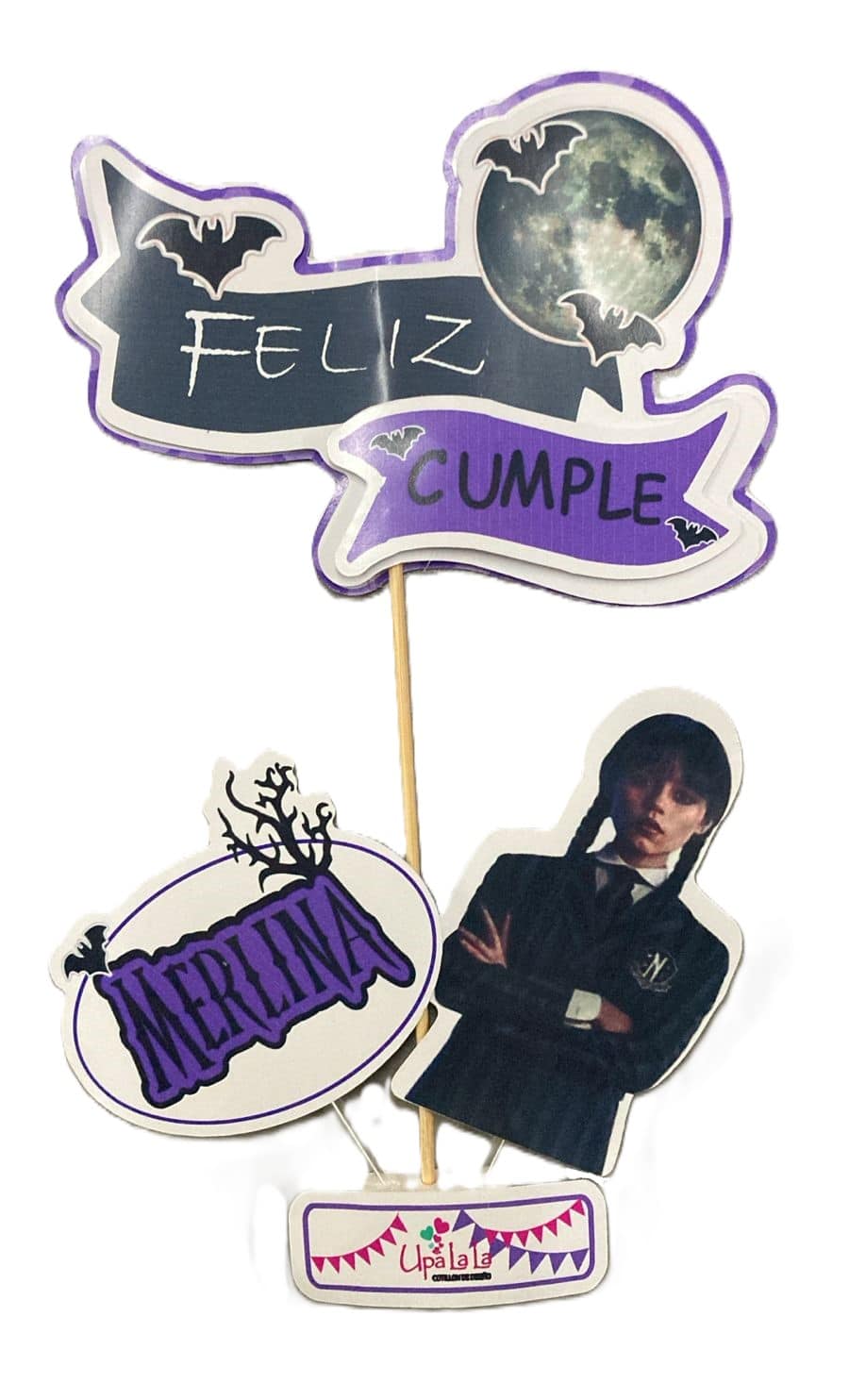 Adorno set feliz cumple 3d merlina x3