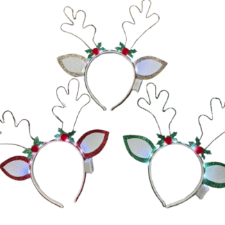 Vincha Reno Led navideña goma eva x1