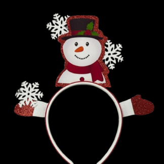 Vincha hombre de nieve navideña goma eva x1