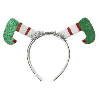 Vincha patitas de duende navideña goma eva x1