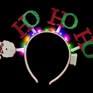 Vincha Papa noel ho ho ho Led navideña goma eva x1