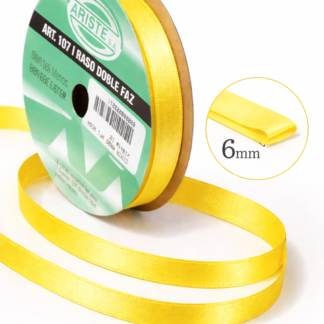 Cinta raso nº1 Amarillo x10mts