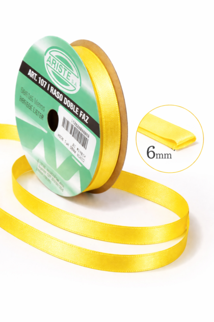Cinta raso nº1 Amarillo x10mts