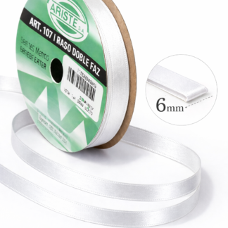 Cinta raso nº1 Blanco x10mts