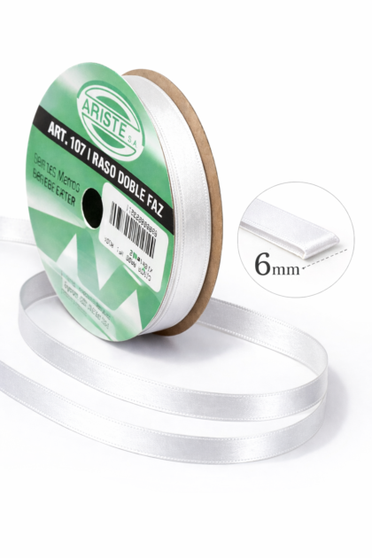 Cinta raso nº1 Blanco x10mts