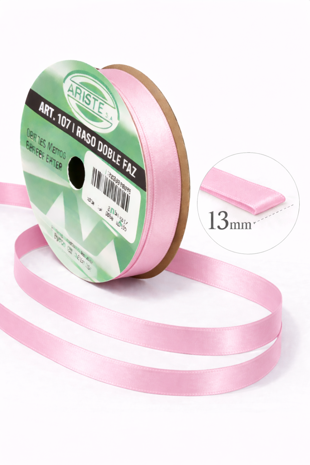 Cinta raso nº3 Rosa x10mts