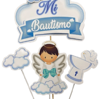 Pinche adorno set mi bautismo celeste x3