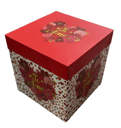 Caja cuadrada te amo (15cmx15cm) x1