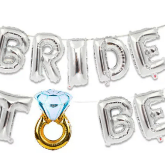 Globo frase Bride to be plateado x1