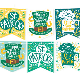 Banderin san patricio x1