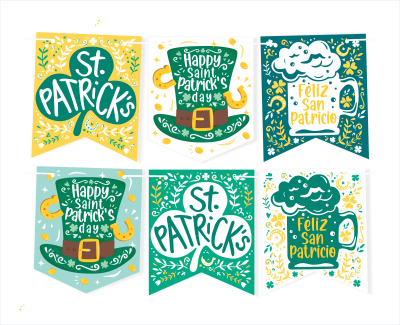 Banderin san patricio x1