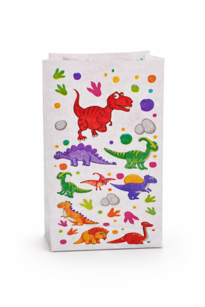 Bolsa con fuelle dinosaurios x10