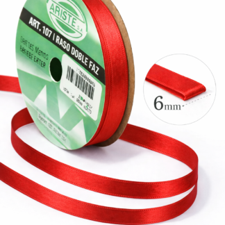 Cinta raso nº1 Rojo x10mts