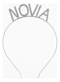 Vincha novia deluxe metal y strass x1