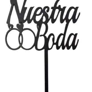 Pinche fibrofacil frase nuestra boda negro x1