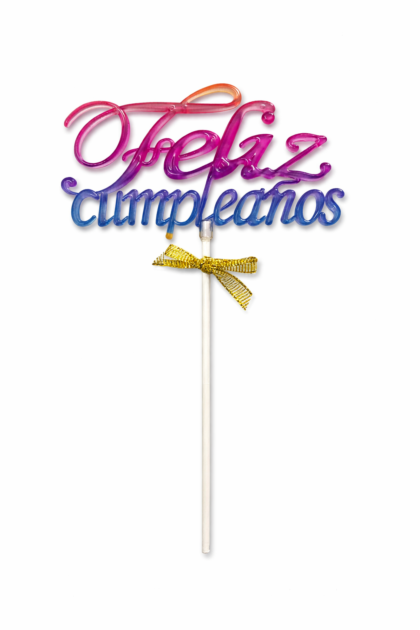 Pinche Feliz cumpleaños plastico degrade x1