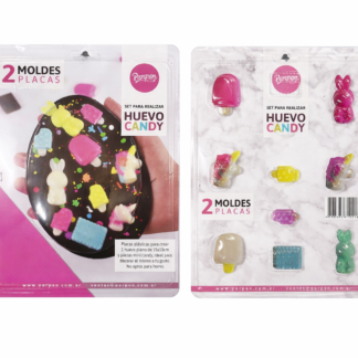 Set placa huevo candy plano/chato para rellenar nº15 x2 parpen