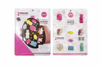 Set placa huevo candy plano/chato para rellenar nº15 x2 parpen