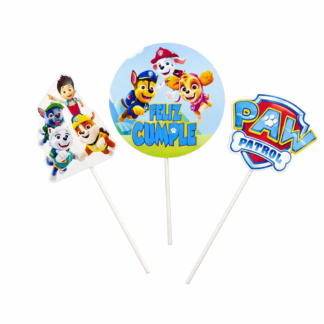 Pinche adorno set feliz cumple paw patrol x3
