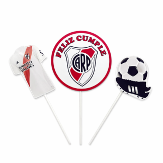 Pinche adorno set feliz cumple river x3