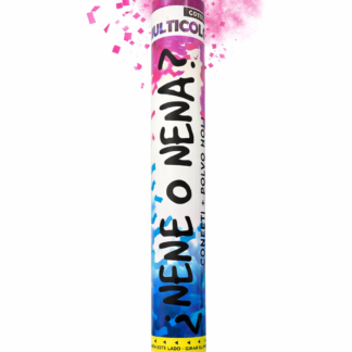 Cañon carioca revelacion de genero papel y polvo rosa cadenaci 40 cm x1