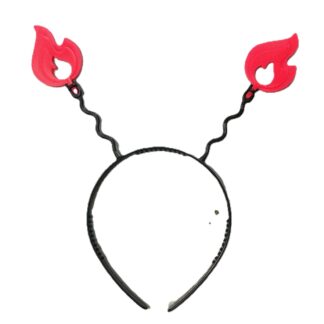 Vincha plastica fluo fuegos rojos x1