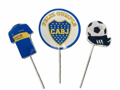 Pinche adorno set feliz cumple boca calumi x3