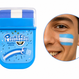 Maquillaje artistico bandera argentina pintafan x1