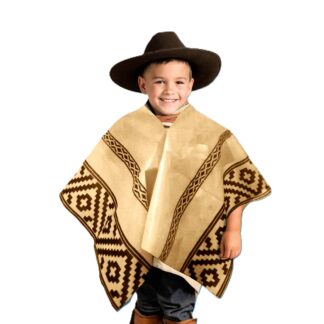 Poncho fiselina beige con guarda x1