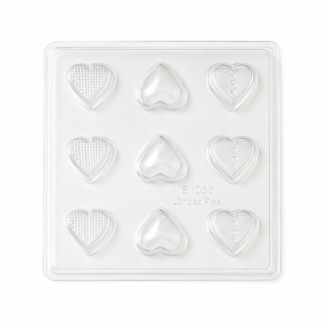 Placa para bombon/souvenir corazones surtido x1 la repostera