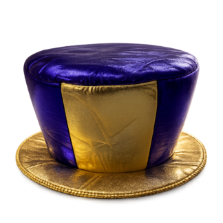 Galera metalizada redonda boca x1