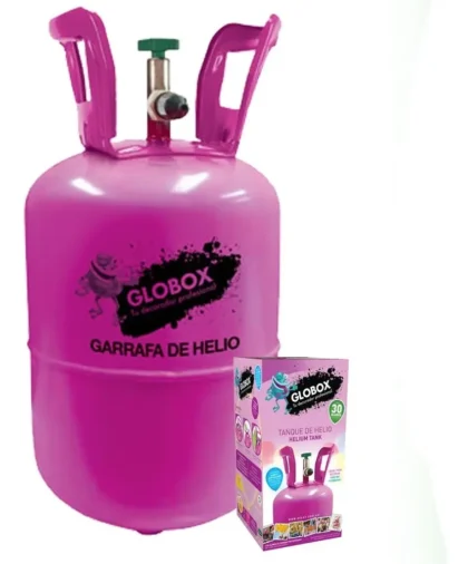 Garrafa chica de helio globox (30 globos) x1