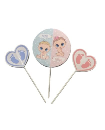 Pinche adorno set revelacion de genero bebes calumi x3