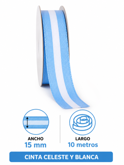 Cinta argentina N°3 (15mm) x10mts