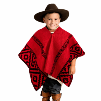Poncho fiselina rojo con guarda x1