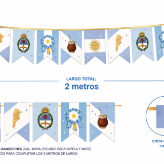 Banderin patrios argentina x1