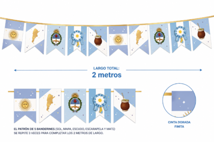 Banderin patrios argentina x1
