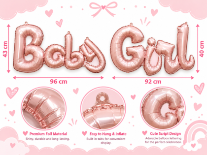 Globo frase baby girl x1