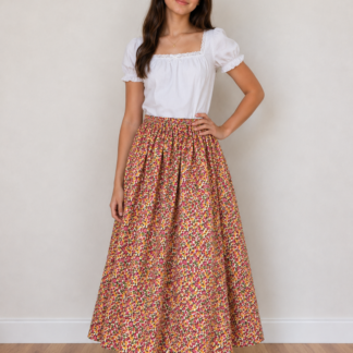 Pollera Paisana floreada Adolescente / Adulto Fantasy x1