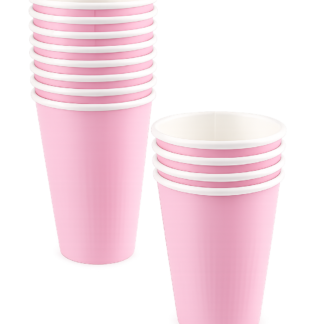 Vaso polipapel liso rosa pastel 240cc x8
