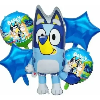 Kit globos personaje bluey 5 piezas x1
