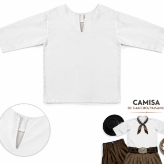 Camisa blanca Gaucho paisano x1