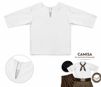 Camisa blanca Gaucho paisano x1