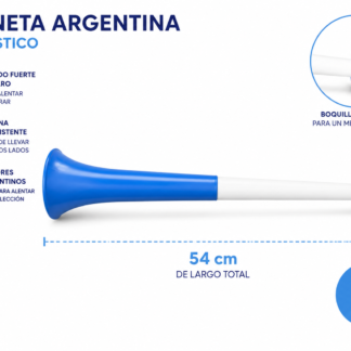 Corneta argentina grande (54cm) x1