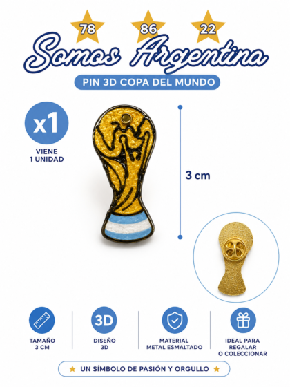 Pins 3d argentina copa del mundo x1