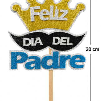 Pinche goma eva con brillo 3d feliz dia del padre x1