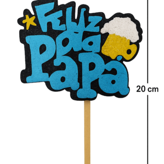 Pinche goma eva con brillo 3d feliz dia papa x1
