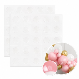Plancha puntos adhesivos bifaz para globos x40