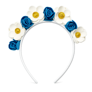 Vincha flor fresias argentina con brillo x1