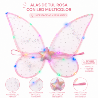 Alas mariposa tull con luz varios modelos x1